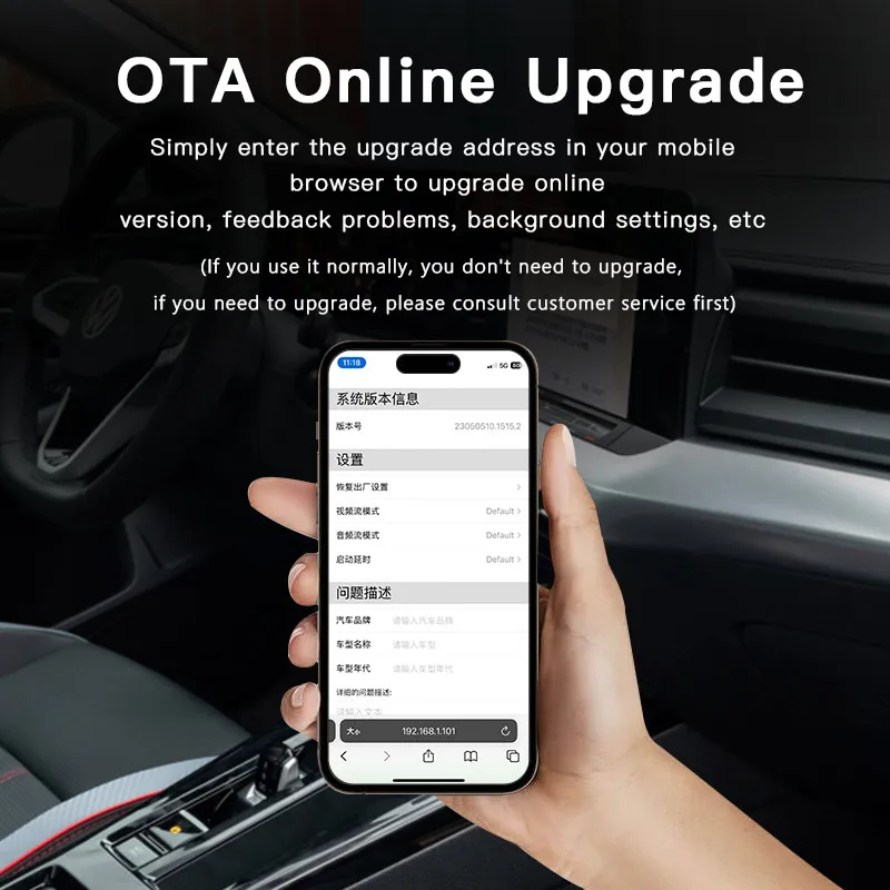 2024 4 in 1 Upgraded Wireless CarPlay Adapter and Android Box, Auto Adapter, ,Airplay, Miracast Mirroring Cars,