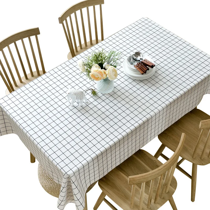 Скатерть из ПВХ в скандинавском пасторальном стиле, водонепроницаемая и маслостойкая одноразовая прямоугольная кофейная скатерть, коврик для Маджонга, ins, ветрозащитная скатерть