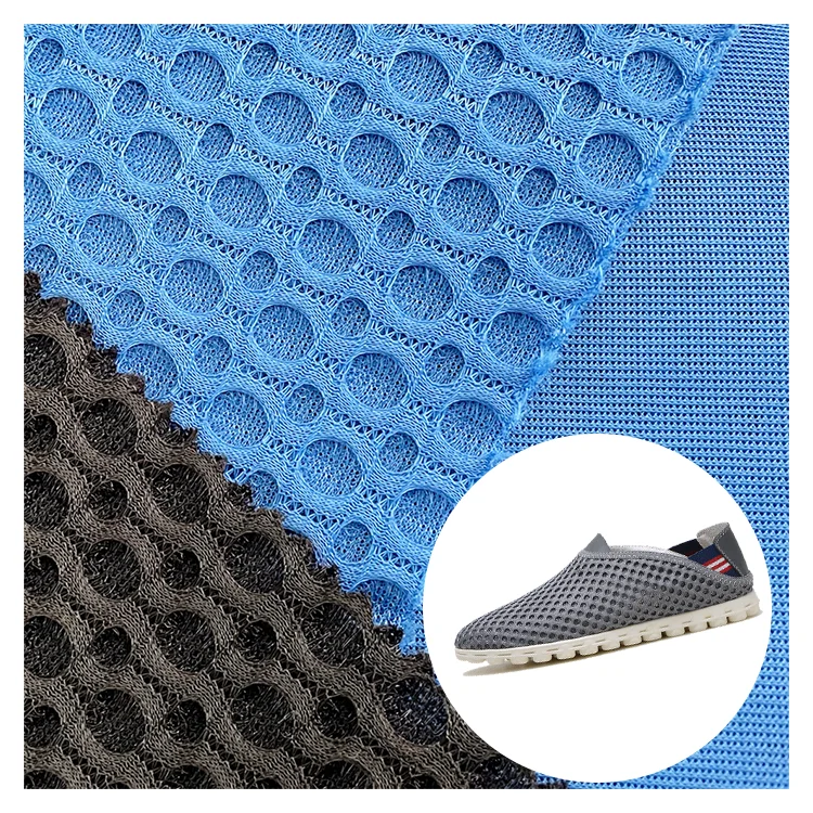Recycled Wholesale Price Shoe Material 3D Air Spacer Sandwich Mesh Fabric For Sports Shoes