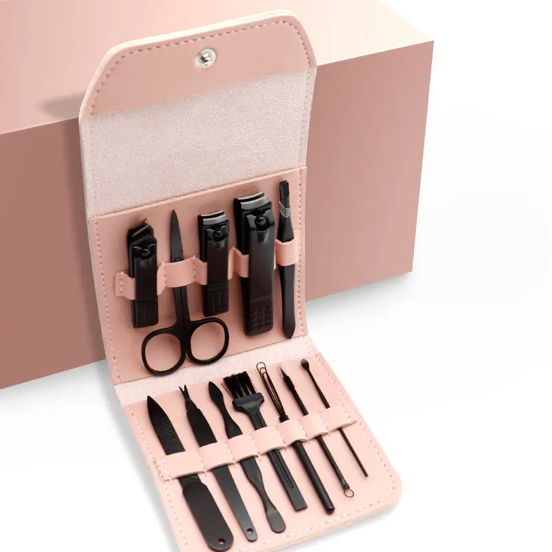 12pcs Manicure Set Pedicure Nail Clippers Set Travel Hygiene Kit Grooming Tool Set