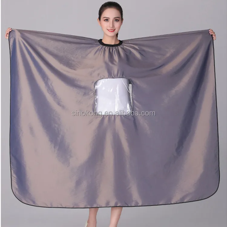 Wholesale With Window Hair Styling Cape Waterproof Hairdresser Cape Barber Salon Tools