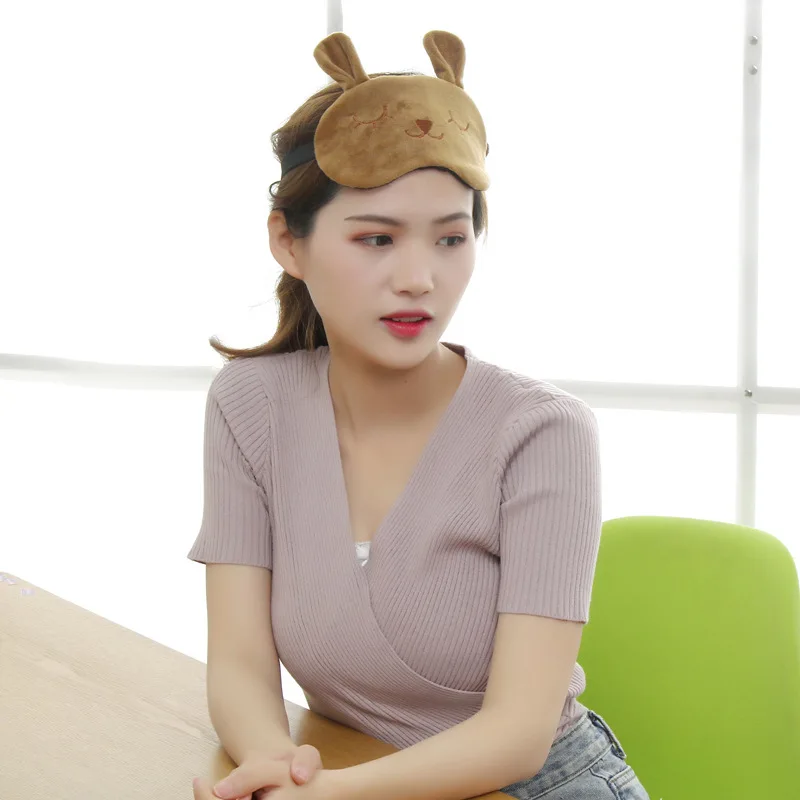 Ready to Ship Comfortable Private Label eyelash eye mask luxury fashion sleep eye mask cheap eye mask rabbit design with ear