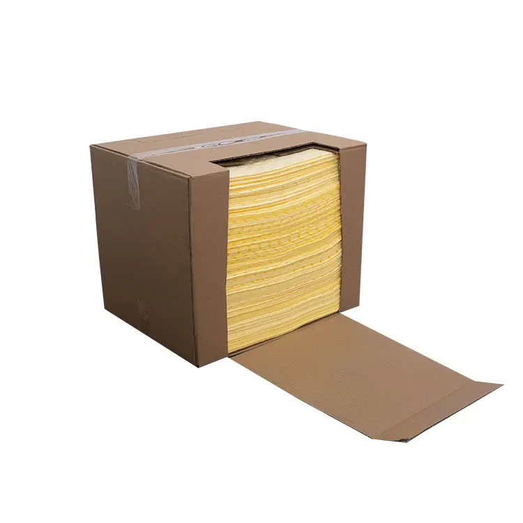 Dispenser Box Chemical Spill Absorbent Pad For Hazmat Spilling Containment
