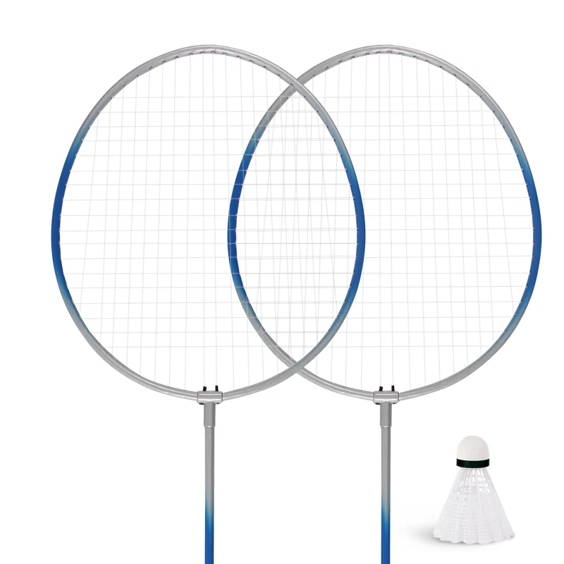 Nice Color 2 Player Double Badminton Set New Brand High Quality Soft PU Grip Light Weight Steel Frame Level Children Adults