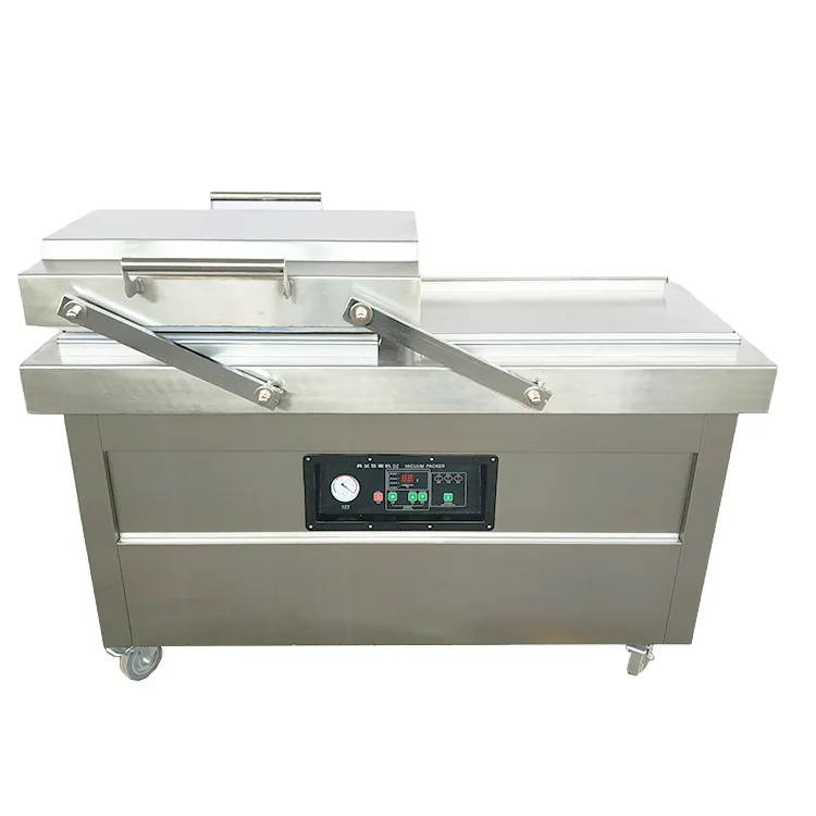 Dz series double chamber smoked meat vacuum packing machine dry fish /meat/food packing