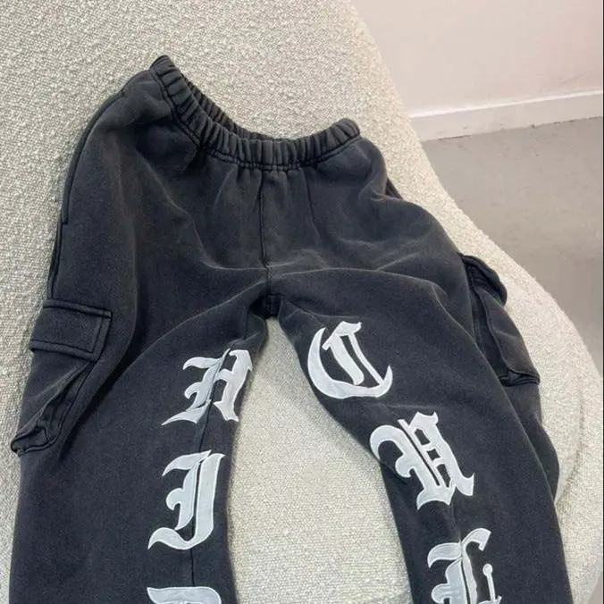 OEM Custom 2024 Trendy Fashion Acid Wash Pants Baggy Streetwear Hip Hop Pants For Women