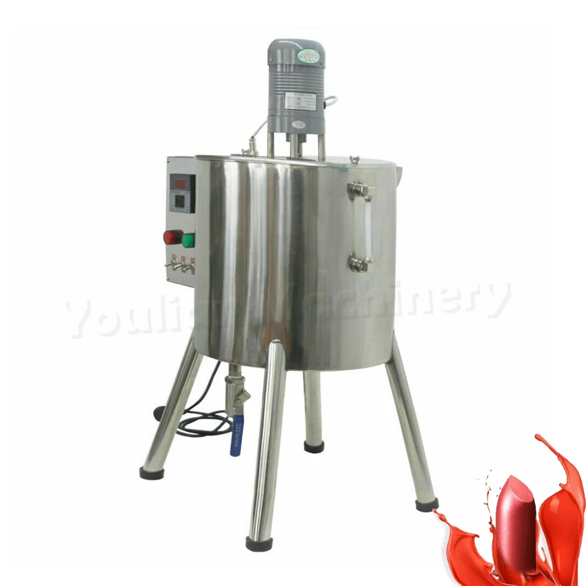 15L/30L Small Volume Lipstick Lip Balm Lip Gloss Viscous Paste Filling Machine With Mixer and Heater