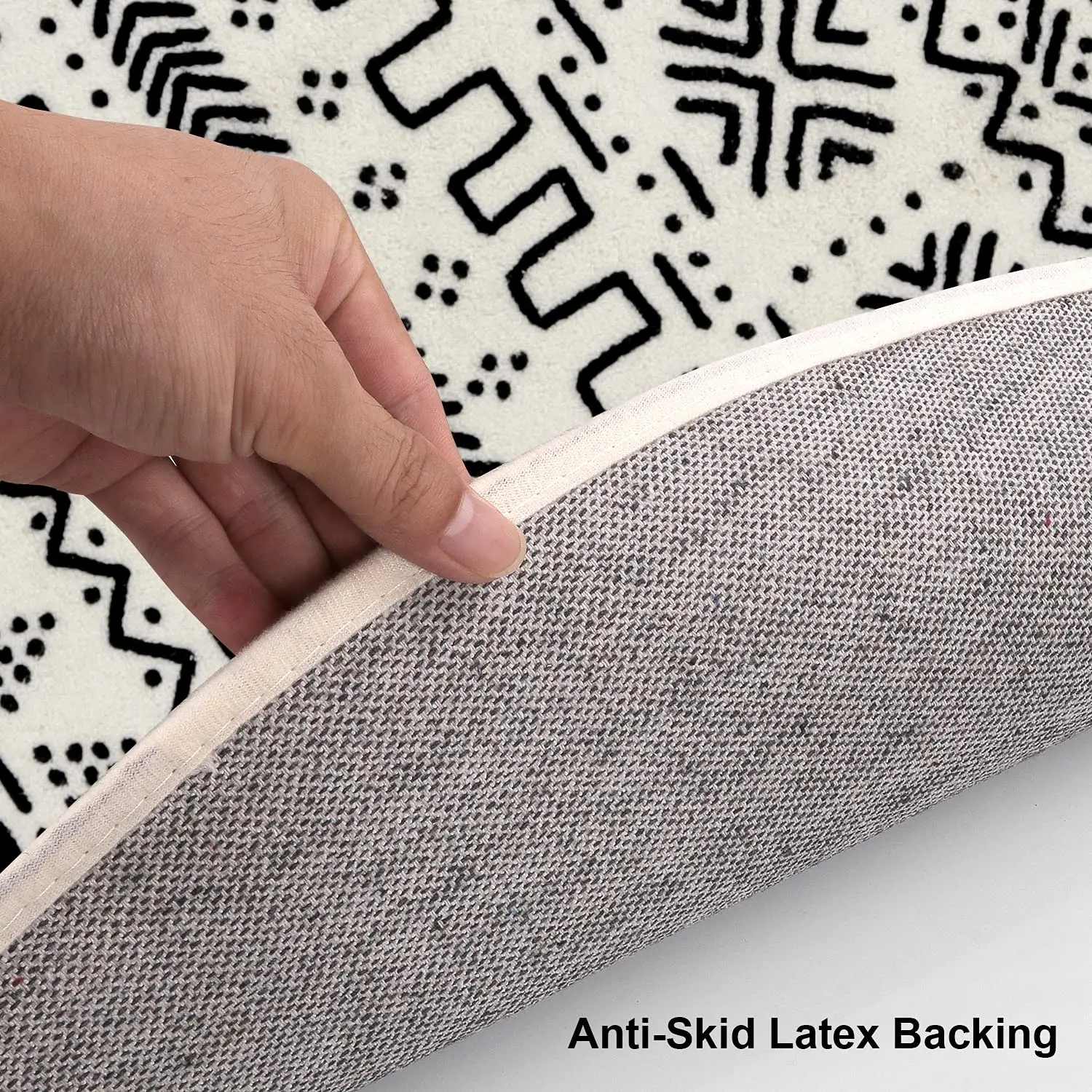 Traditional Printed Collection Round Mat Custom Art Carpet Oriental Faux Wool Circular Rugs for Home Decoration