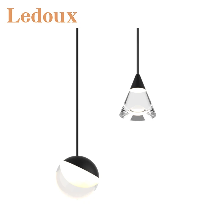 LEDOUX High Quality Aluminum Decorative Ball Shape Hanging Home Office Indoor 5W Pendant Lamp Led