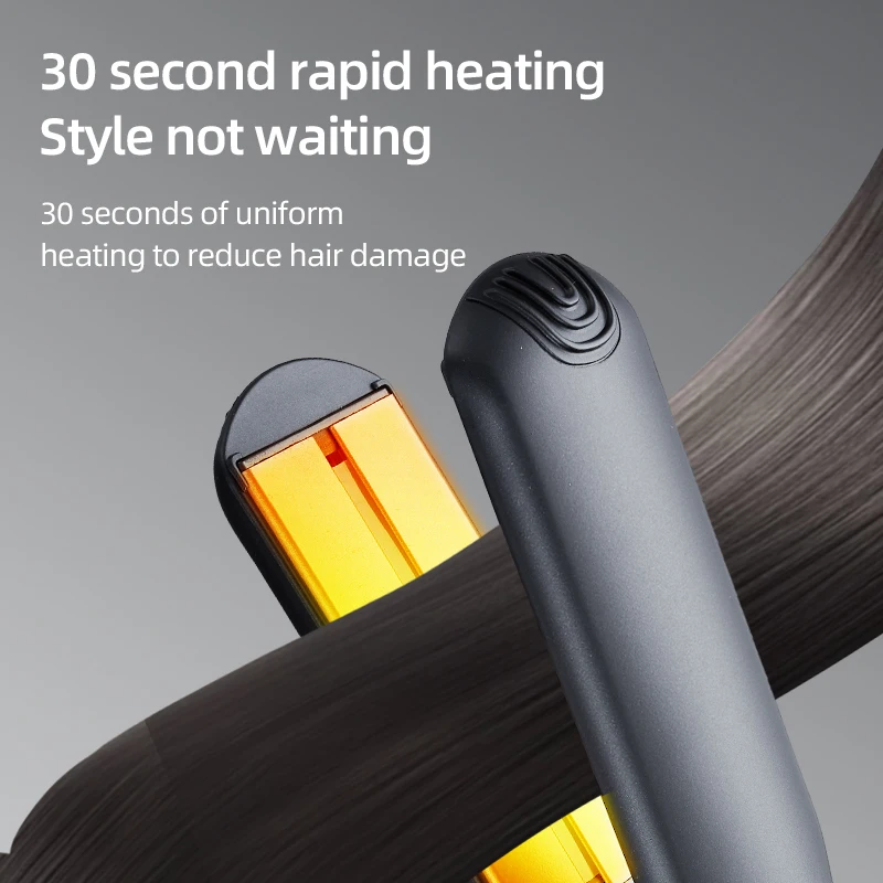 Hot Straightening Hair Professional Salon Curling Clips Nano Private Label Hair Iron Straightener LCD Infrared Flat Iron
