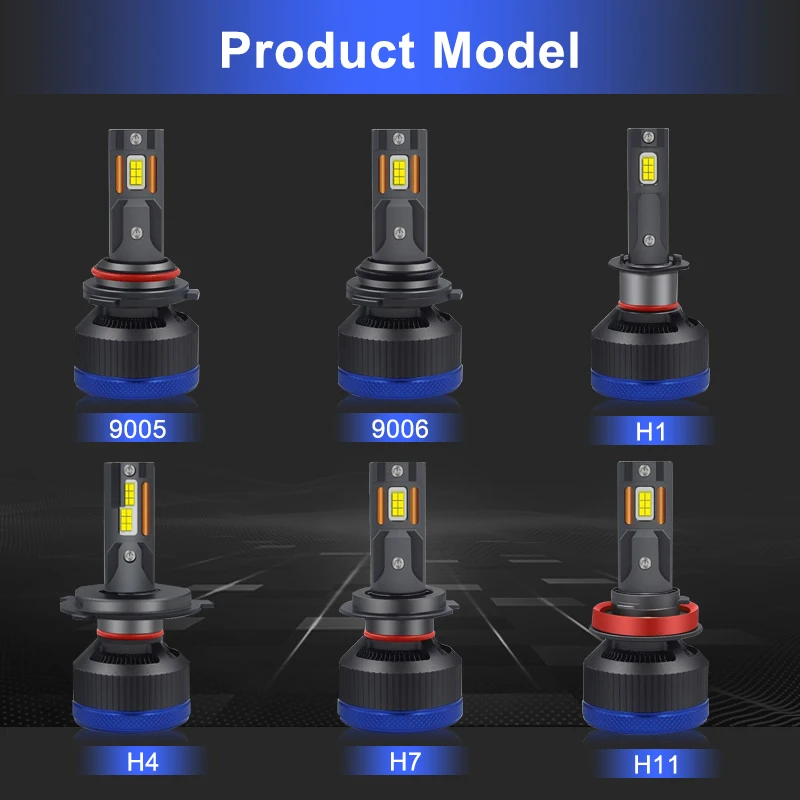 Custom Fan cooling 180W CSP 4070 Cree Chip h7 h11 h13 Single Beam led headlights for car