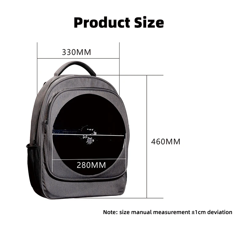 New Arrival 3D Hologram Fan Backpack Style with Wifi App Control Easy-taking Convenient Holographic LED Fan for Advertising