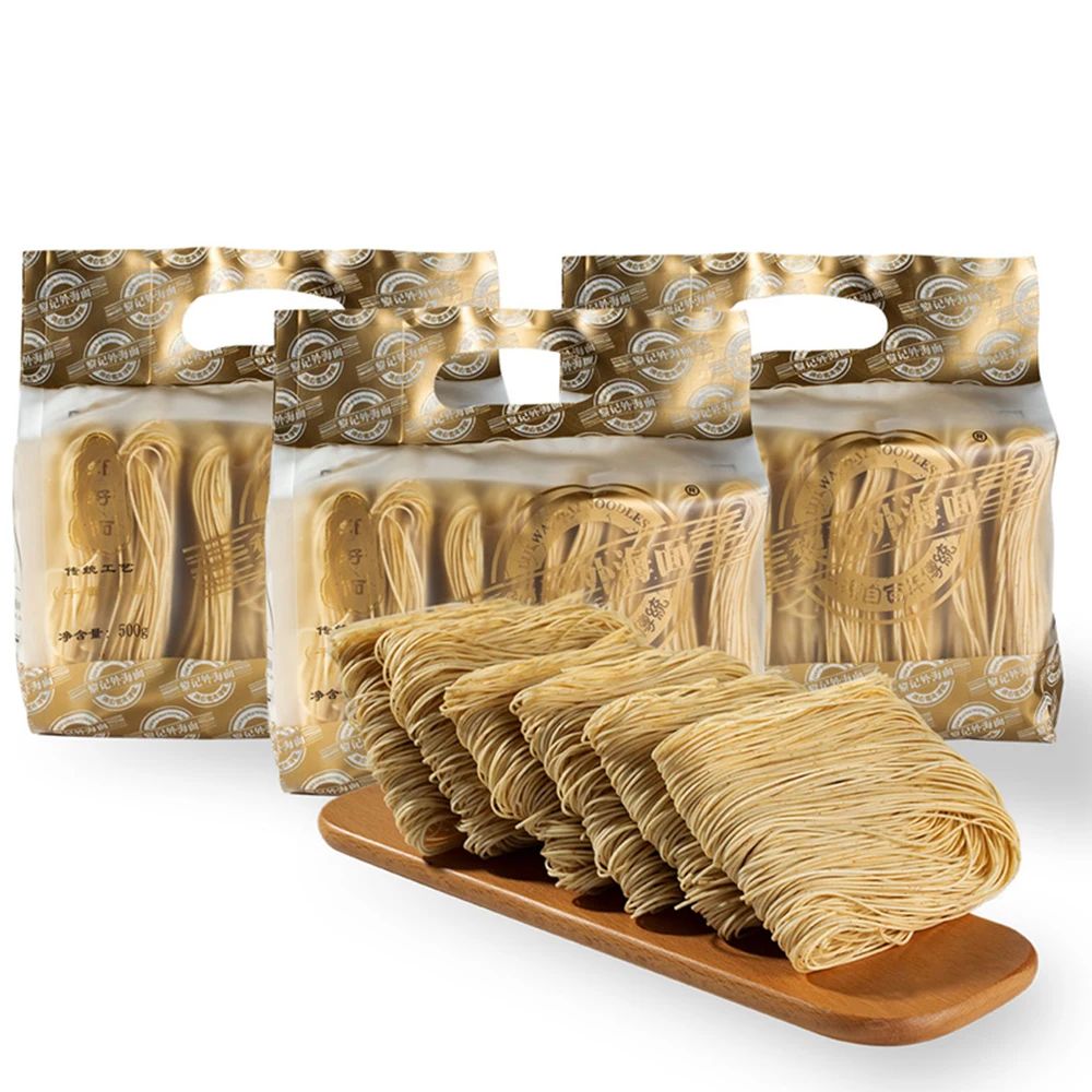 Liji Food Manufacturer Chinese Style Dry Noodles Vegetarian Noodles Delicious Shrimp Roe Noodles