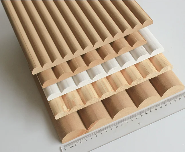 3d Wood Veneer MDF Wave Board wall decor Decorative Flexible Curly Bendable Curved Fluted Wall Panel