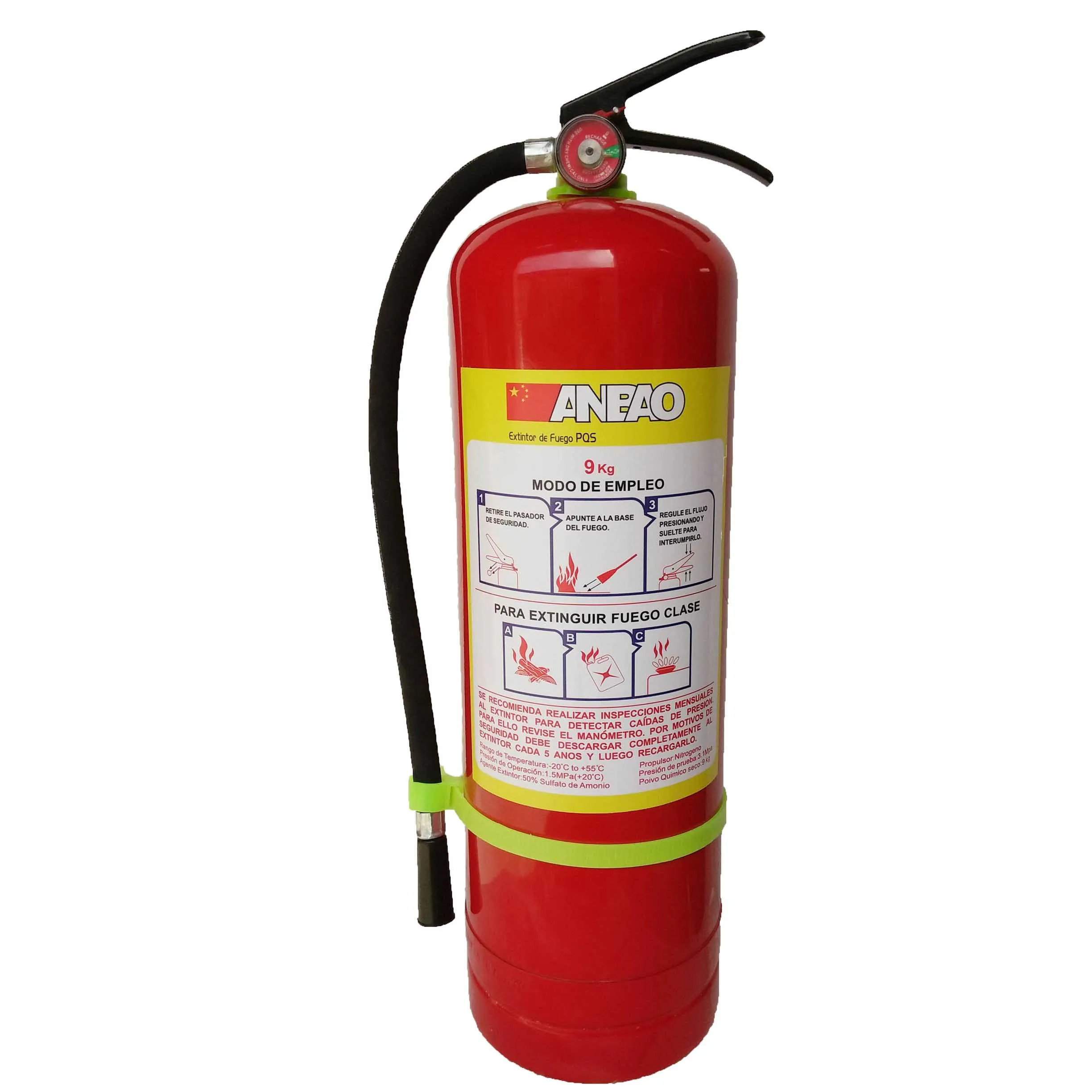 EN3-7 & CE & ISO 9001 Standard 6KG Portable Dry Powder Fire Extinguisher High quality ABC extinguisher