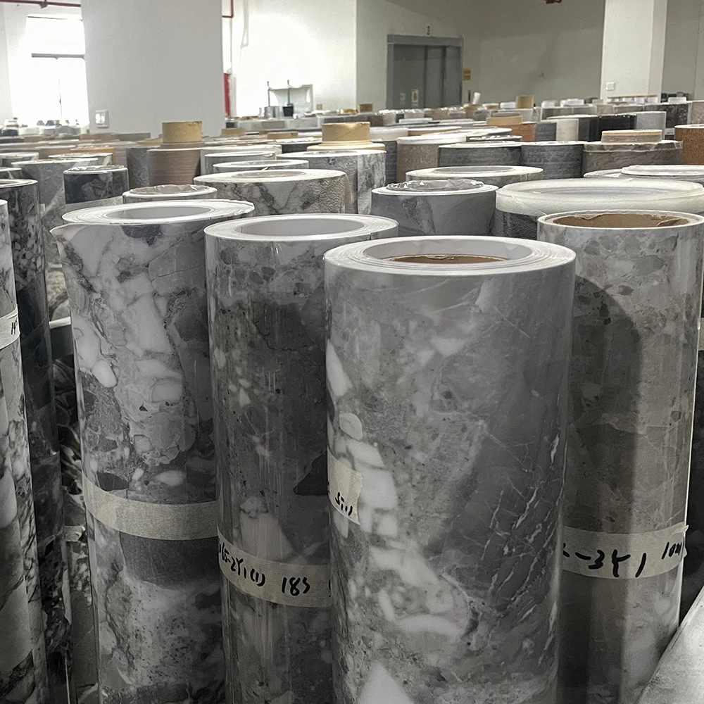 Modem Style Marble designs Interior Decorative Self Adhesive PVC Membrane Foil for PVC Panel