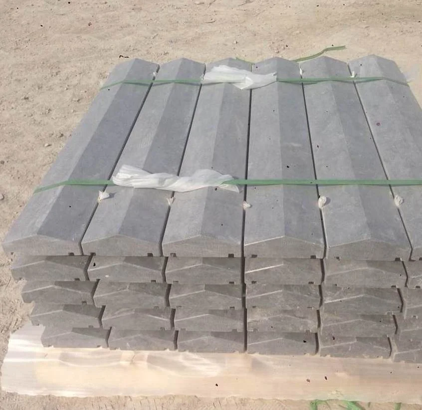 Traditional Design Blue Limestone Wall Caps Classic bluestone Pier Caps Covered on Wall