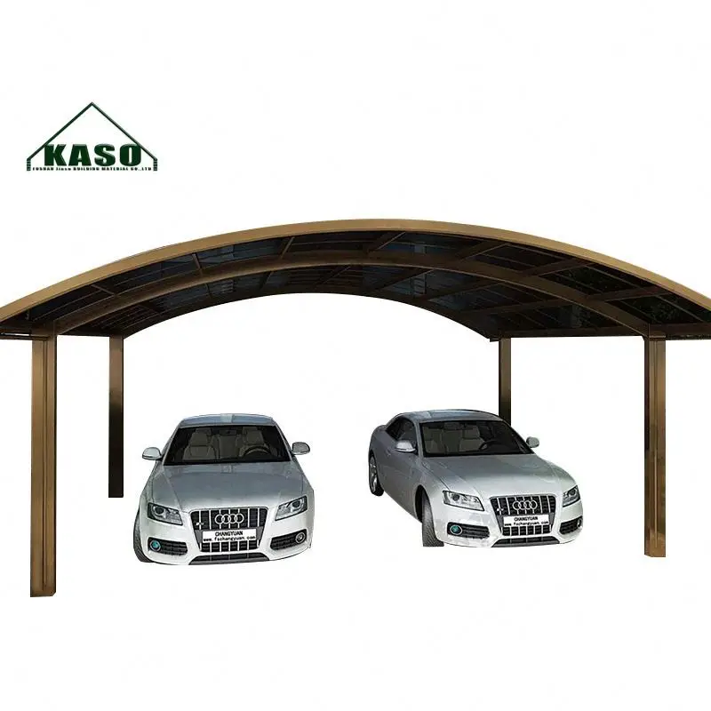 Car Port Aluminum Shelter Porch Parking Garage Canopy Two Outdoor Carports Arched Roof Carport