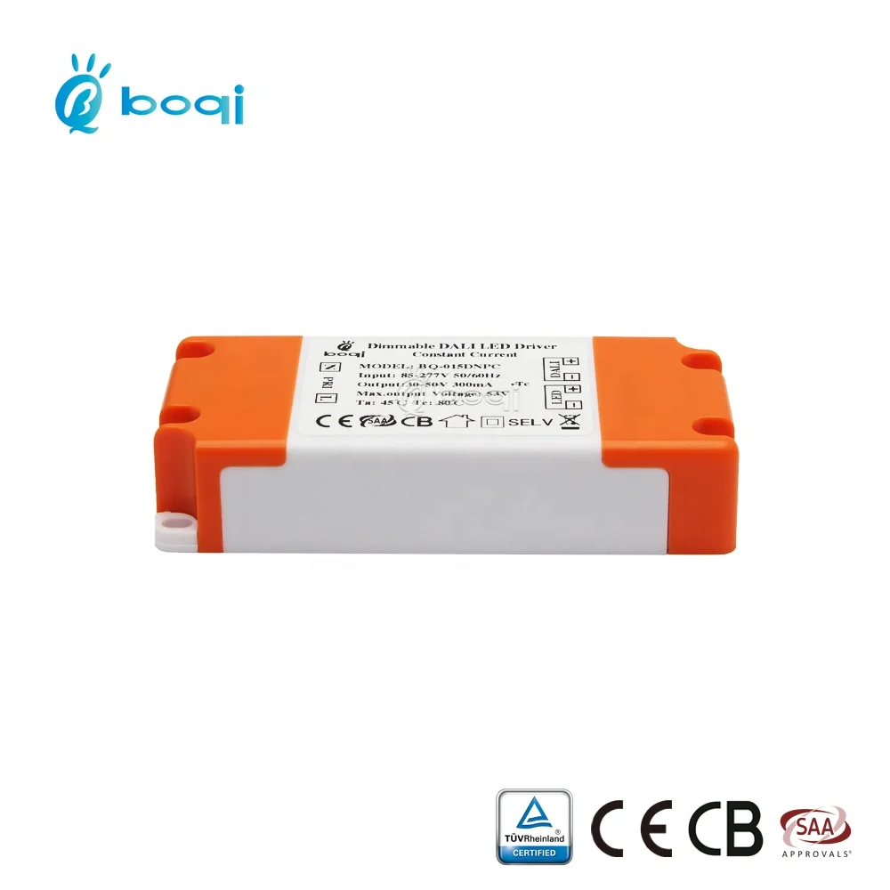 Fast delivery Constant current 300mA DALI dimmable 12w 15w 20w 24w 42w 65w led driver EU standard