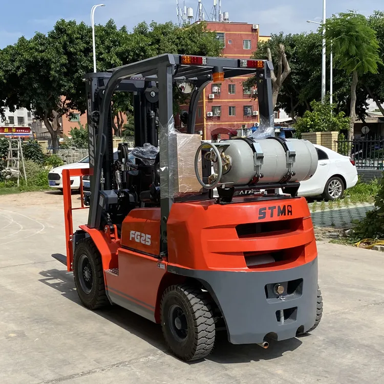 STMA brand gasoline forklift fg25 2.5tonne gas forklift truck with Nissan K21 engine