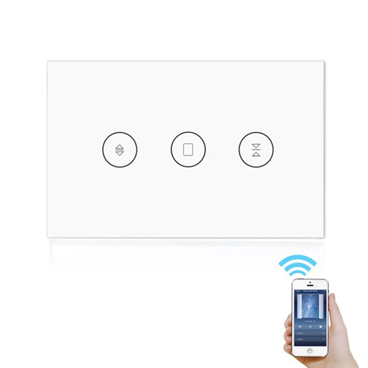 China Manufacture Automation Wifi Smart Switch Curtain Switch Tuya App White