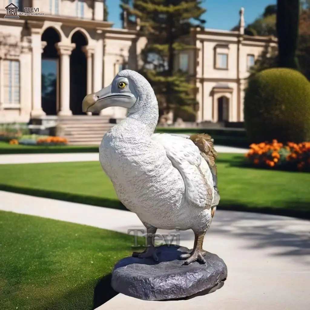Hand Cast Life Size Metal Bird Sculpture Bronze Dodo Oiseau Statue