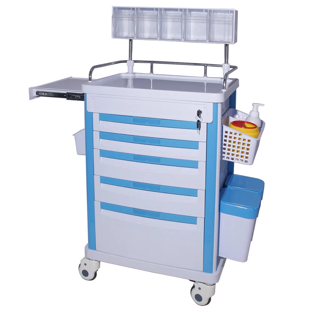 Abs первой медицинской помощи пациента для кормления аварии ветеринара, сертифицированная медицинская мебель мобильный стальной анестезии Прачечная тележка для хранения