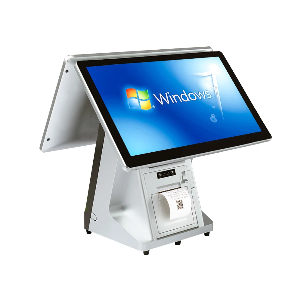 15 inch Pos System Dual Screen All In One Point Of Sale Cash Register Computer Desktop Android Pos Systems Machine