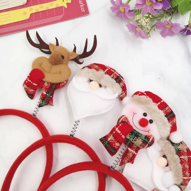 Adult children Spring Accessory Christmas Party Tree Elk Snowman Headbands