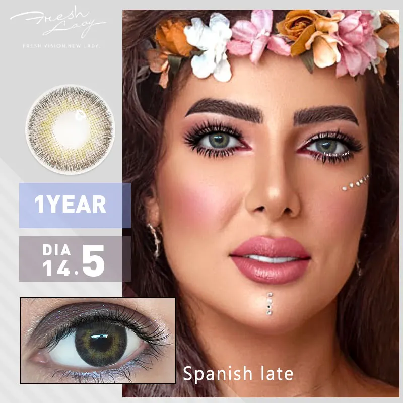 China color eye lens purple contact pink