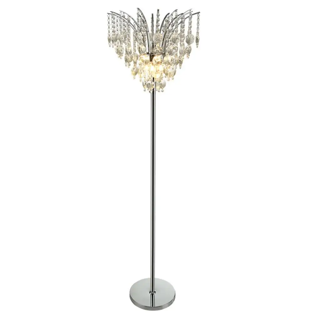 luxury adjustable  crystal floor standing floor lamp