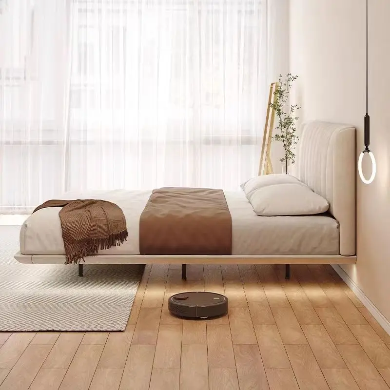 Popular Product King Size Bed Hotel Luxury Bedroom Furniture Leather 1.8M Double Single Floating Loft Up-Holstered Beds