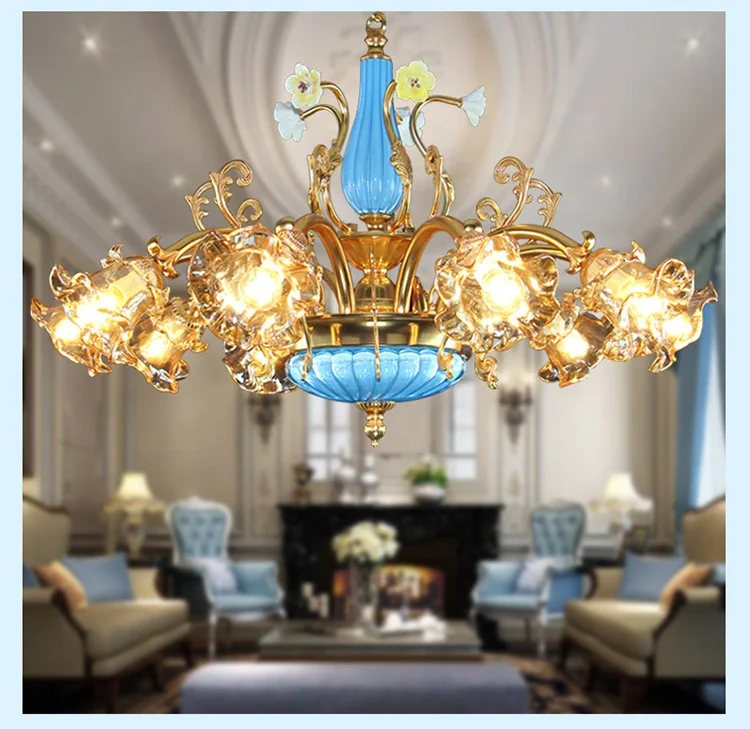 Luxury french chandelier brass lighting hot sale french copper chandelier living room popular brass pendant chandelier wholesale