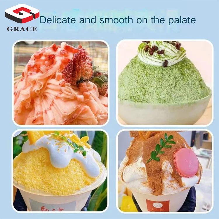 Commercial Milk Snow Flakes Ice Cream Shaver Maker Machine Snowflake Ice Shaved Making Machine Korean Kakigori Bingsu Machine