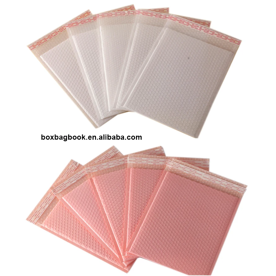 Wholesale Kraft White Red Beige Black Pink Self Adhesive Plastic Padded Bubble Envelope Shipping Mailing Packing Bag Envelopes
