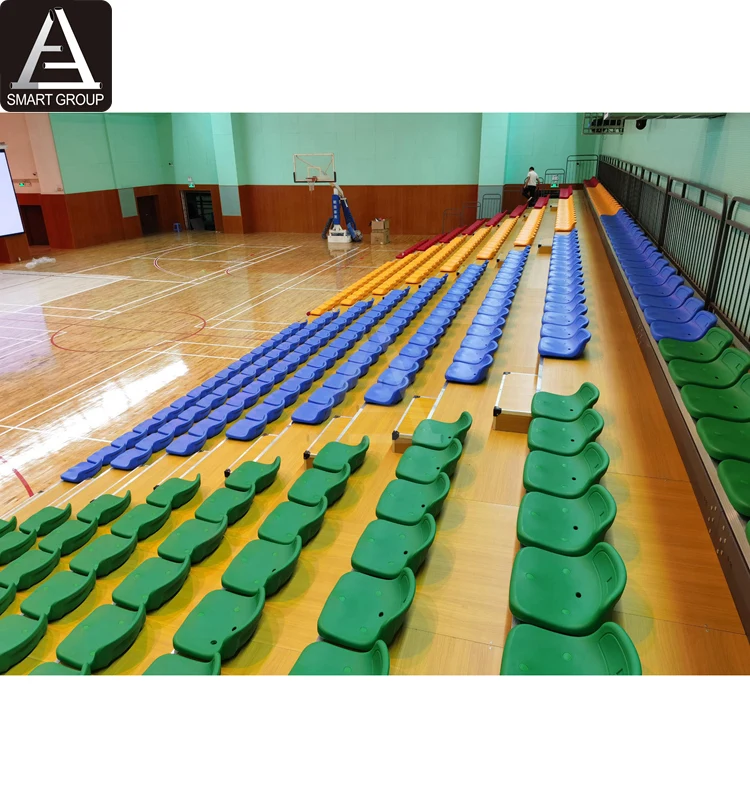 Retractable Seating System Electric Telescopic Bleachers for Stadium Basketball Hall Retractable Grandstand Movable Tribune