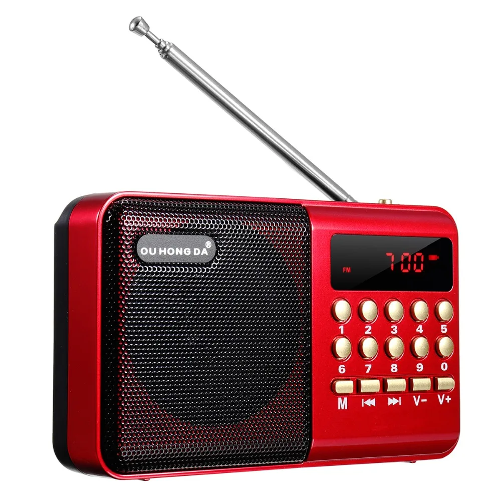 
 BIG SALE Radio Wireless Speakers Portable FM Radio Music Player Digital Mini Radio Multifunctional FM Sound Recorder Insert Card  