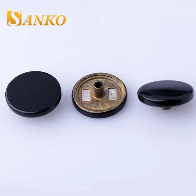 Custom Classic Metallic Button Brass Flat Cap Press Metal Snap Button