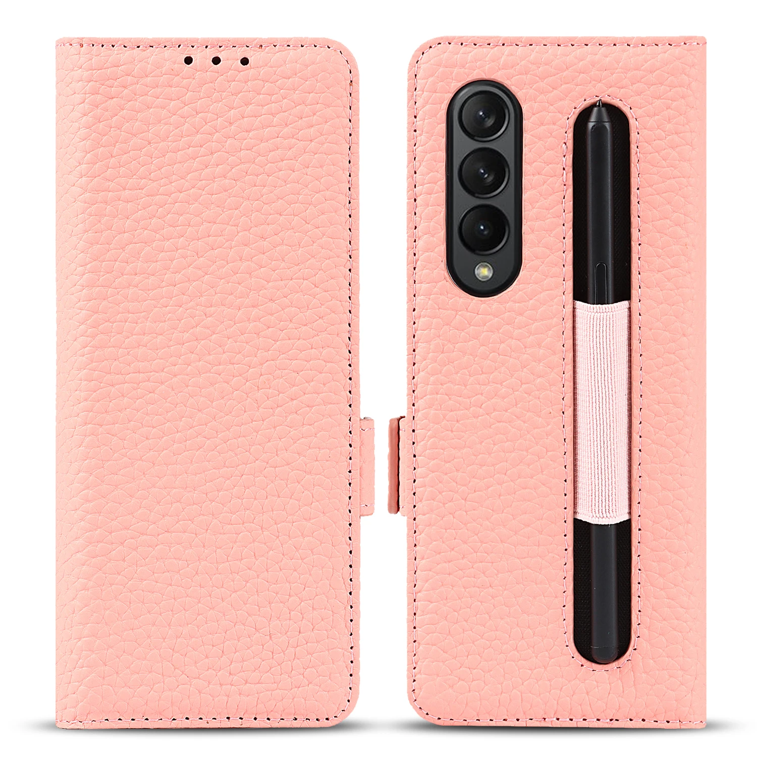 Прямая поставка чехол для Galaxy Z Fold 3 5G с S-держателем бумажник Samsung Fold3 из натуральной воловьей