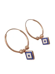 Wholesale Turkey Different Design Rattan Blue Oem Stud Baby Tiny Gold Plated Heart Hoop 925 Sterling Silver 14K Evil Eye Earring