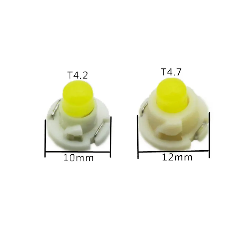 Super Bright T4.7 Car LED COB 1 SMD Dashboard Winding Bulbs 12V Warning Indicator Interior Light Neo Wedge