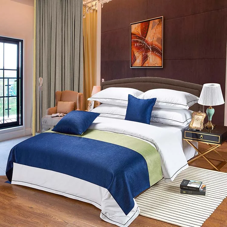 New arrival 400tc bedsheet 100 cotton bedding set used hotel linen for sale