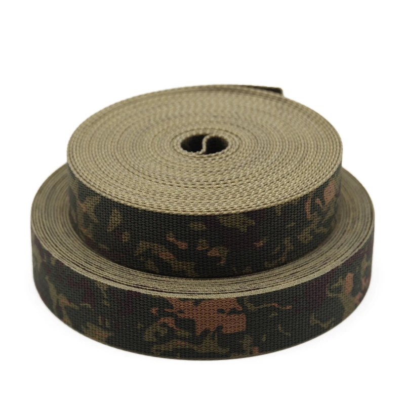 Custom Flame NIR IRR Retardant Strap Polyester Belt Anti Infrared Printed Flecktarn Camouflage Webbing