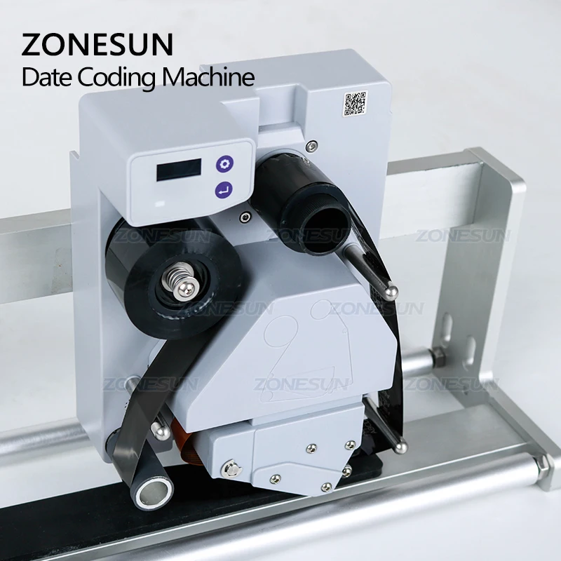 ZONESUN Semi Automatic Intelligent Date Coder Batch Production Date Printing Machine For Labeling Machine