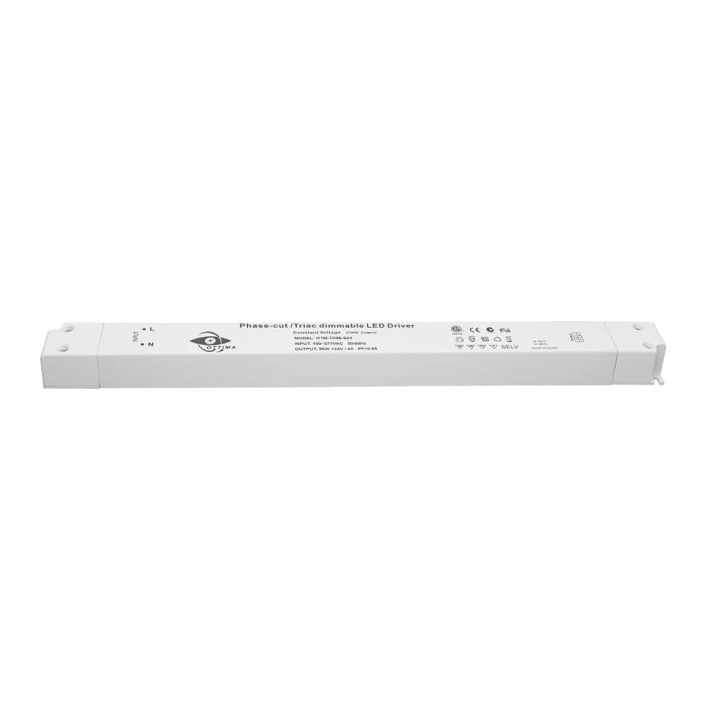 IP20 96W 12V 24V slim linear 0-10V 1-10V PWM dimmable constant voltage led driver