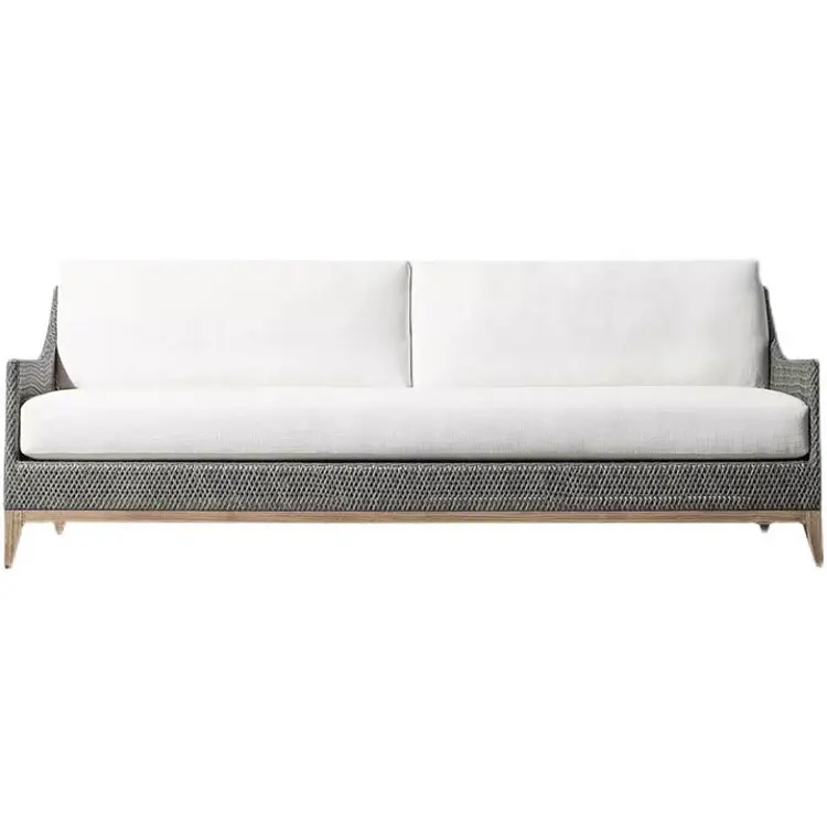 Modern luxury outdoor lounge furniture sets garden rattan teak wood sofas and chair