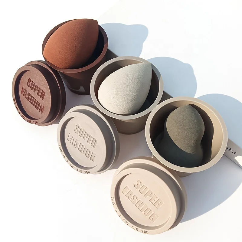 beauty egg cosmetic blender customize make up sponge private label latex free coffee cup makeup sponge