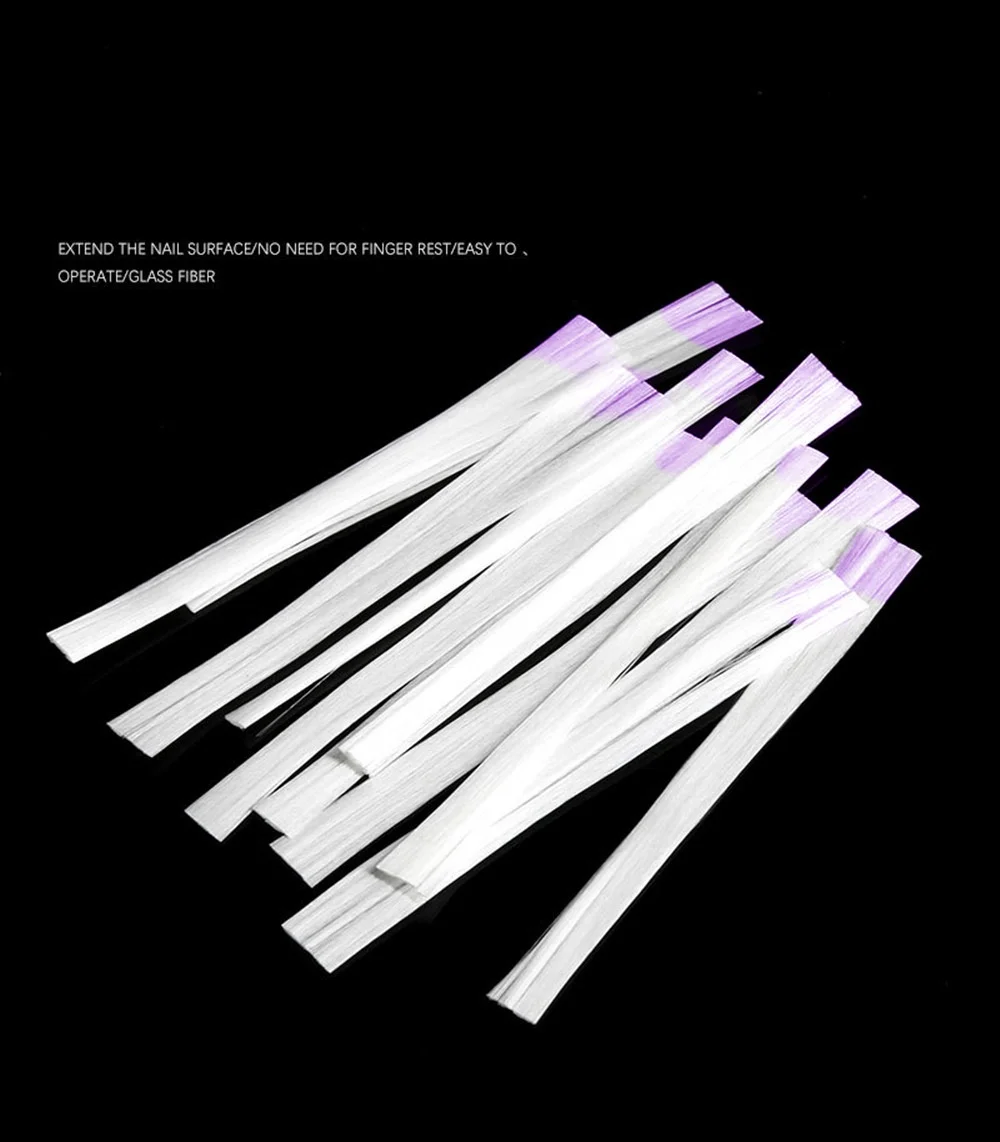 Replacing Nail Forms With Fibers Nail Art Extending Fibers Clear Color 5.5cm 10PCS/Bag Glass Fibers Reinforce Nail