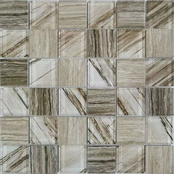 Wall decoration Brick Mosaic Crystal Glass Mosaic floor glass mosaic tiles for swimming pool tile