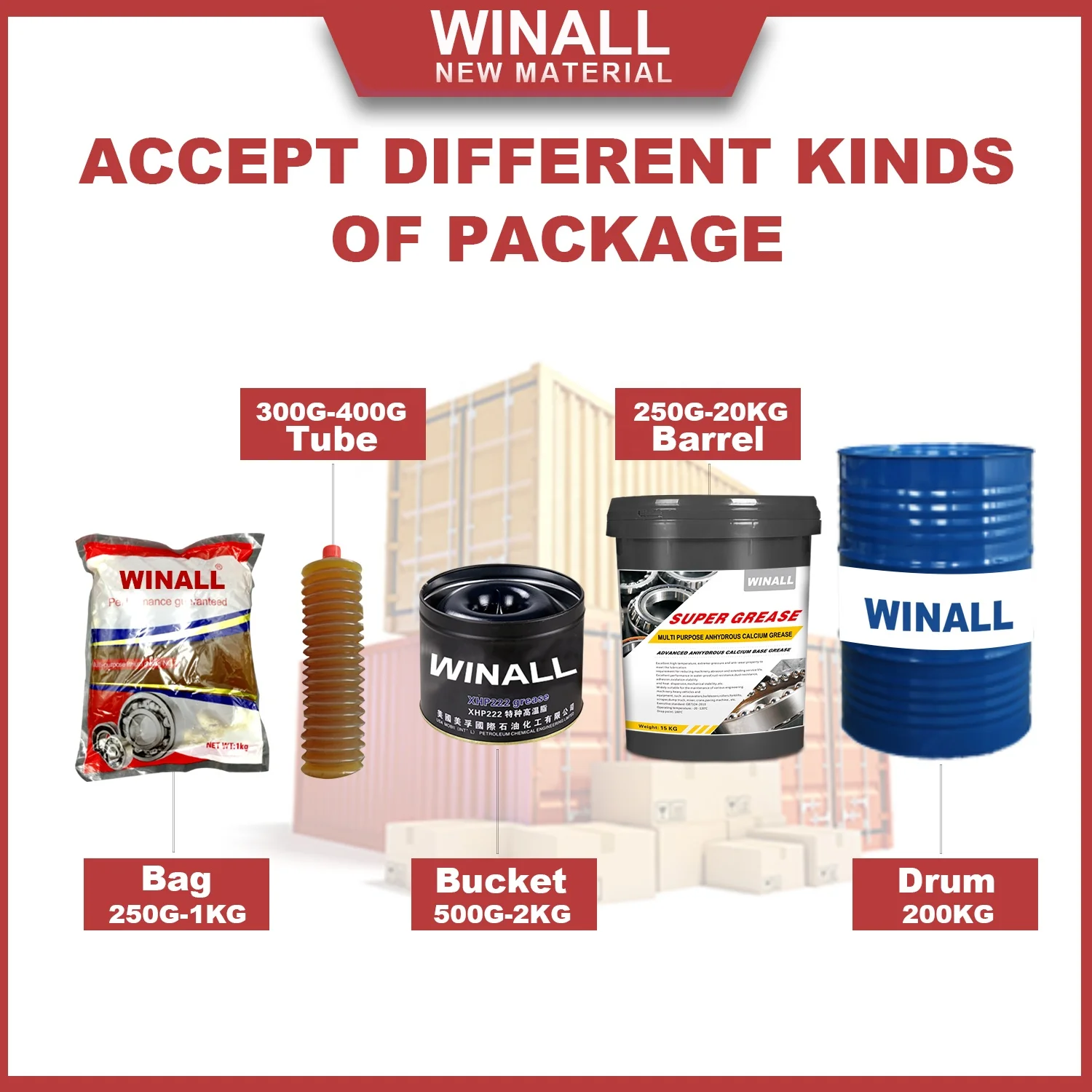 Winall wholesale black Molybdenum disulfide high temperature grease lubricate